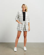 Kennedy Blazer - White Plaid