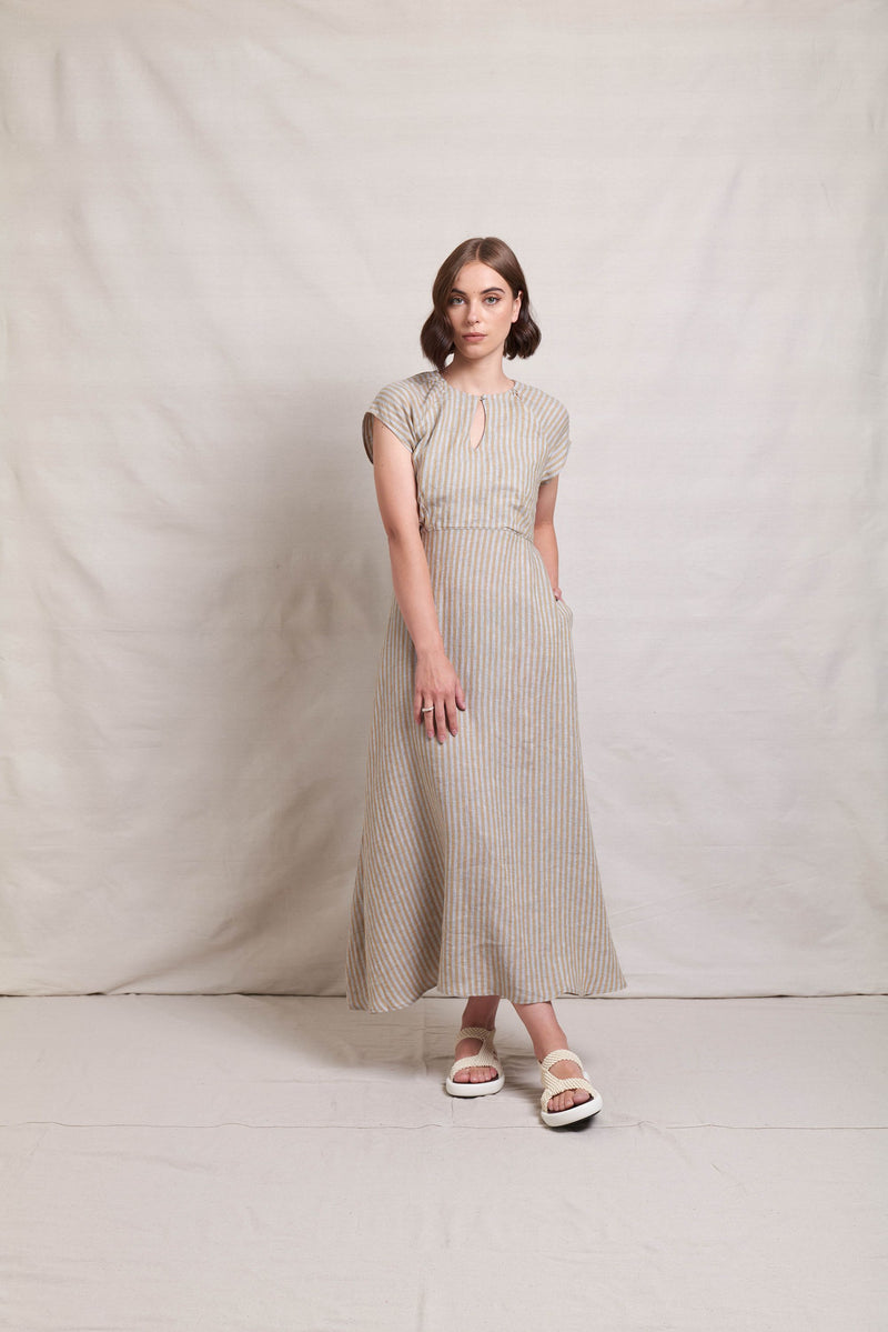 Key Note Dress - Mineral Stripe