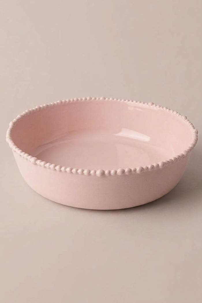 Melamine Pearl Upright Bowl 31cm - Pink