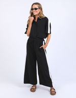 Frances Stripe Pant - Black