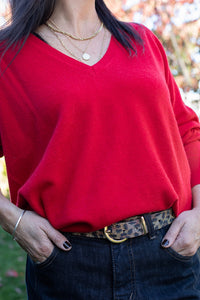 Leopard Rhinestone Belt