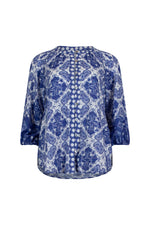 Aria Shirt - Cobalt Multi