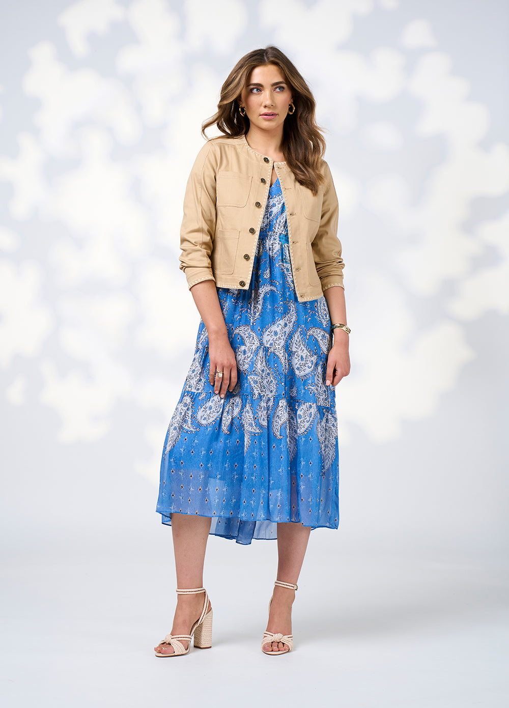 Sibella Midi Dress - Chambray Multi