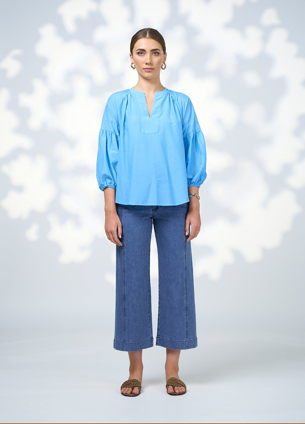 Gaia Blouse - Azure Blue