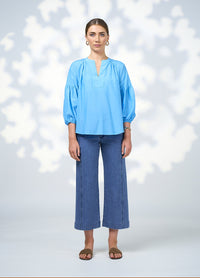 Gaia Blouse - Azure Blue