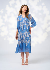 Sibella Midi Dress - Chambray Multi