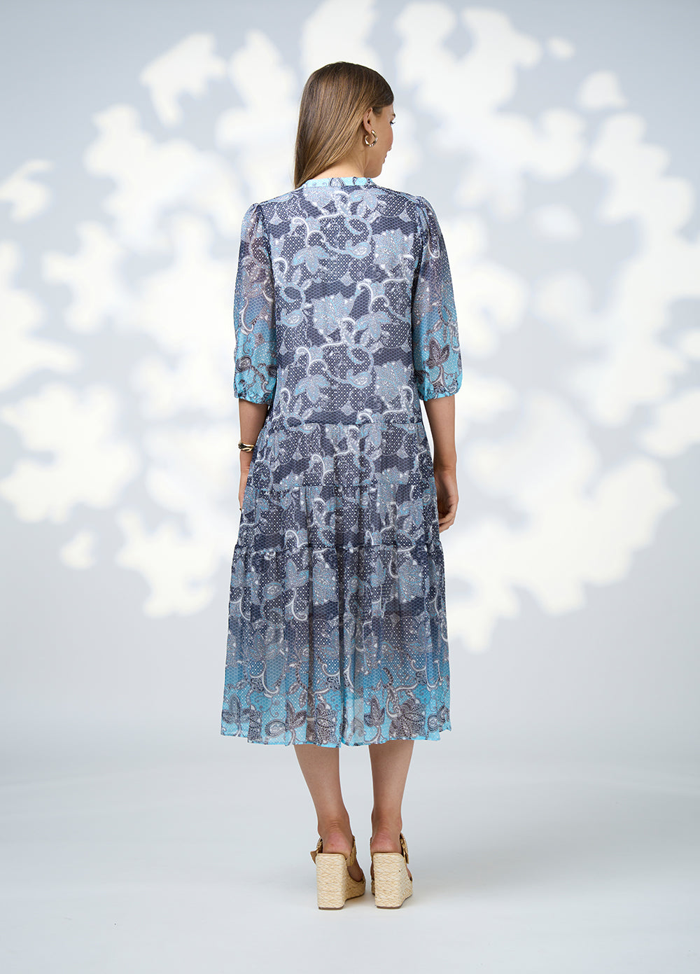 Stevie Midi Dress - Indigo Multi