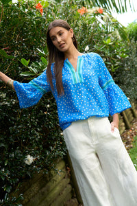Samira Blouse - Electric Blue