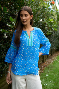 Samira Blouse - Electric Blue