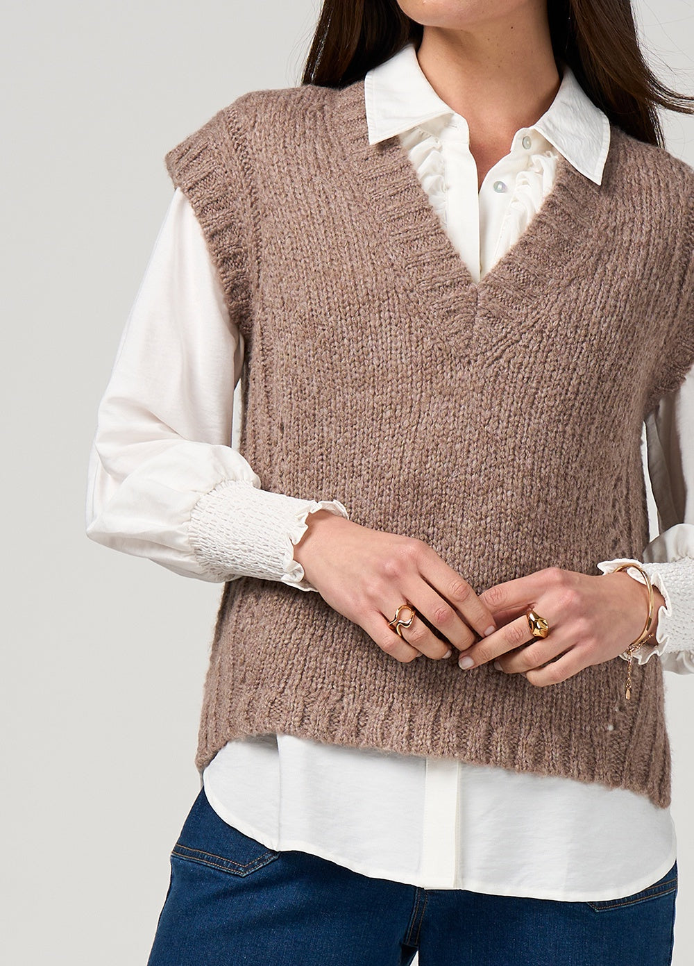 Tilly Vest - Walnut