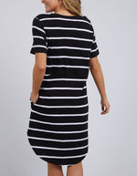 Bay Stripe Dress - Black/White Stripe