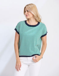 Laneway Top - Green Stripe