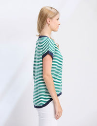 Laneway Top - Green Stripe