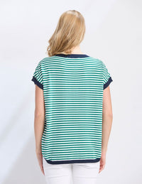 Laneway Top - Green Stripe
