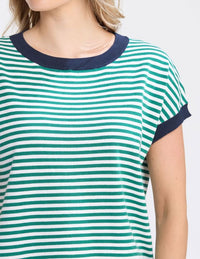 Laneway Top - Green Stripe
