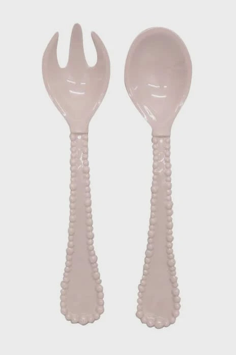 Melamine Pearl Salad Servers - Pink