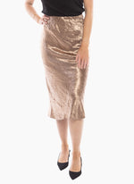 Milan Bias Cut Skirt - Bronze