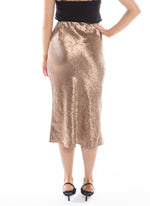 Milan Bias Cut Skirt - Bronze