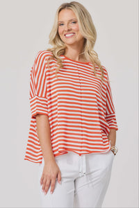 Candela Knit - White Orange