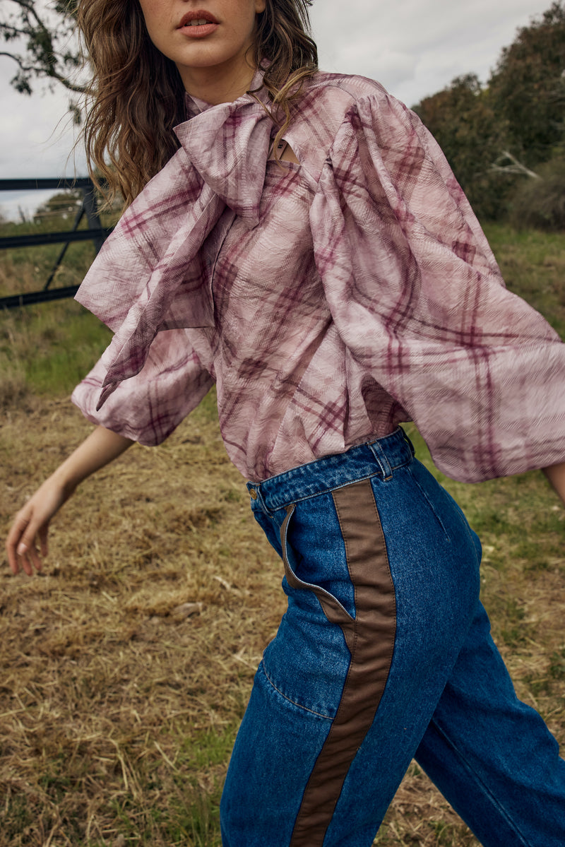 Eve Pussybow Blouse - Orchid
