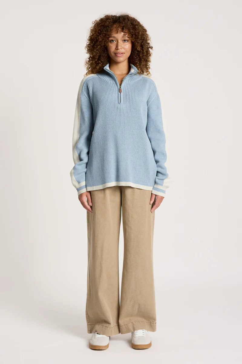 Liora Zip Jumper - Lake/Bisque