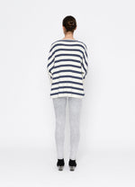 Lyric Top - Ivory + Navy Stripe