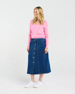 Maddy Scallop Trim Knit - Pink