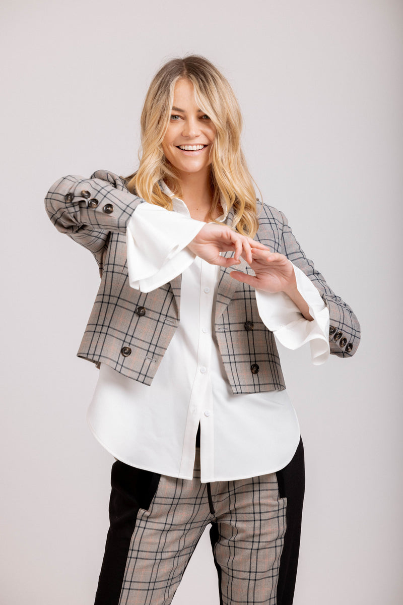 Contessa Blazer - Plaid