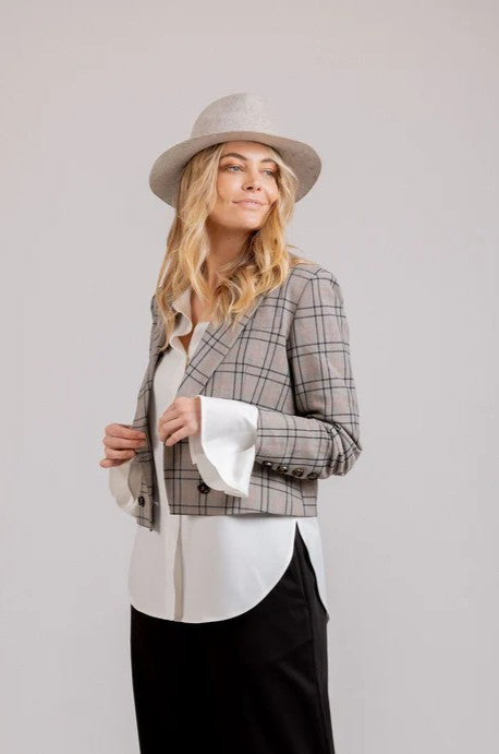 Contessa Blazer - Plaid
