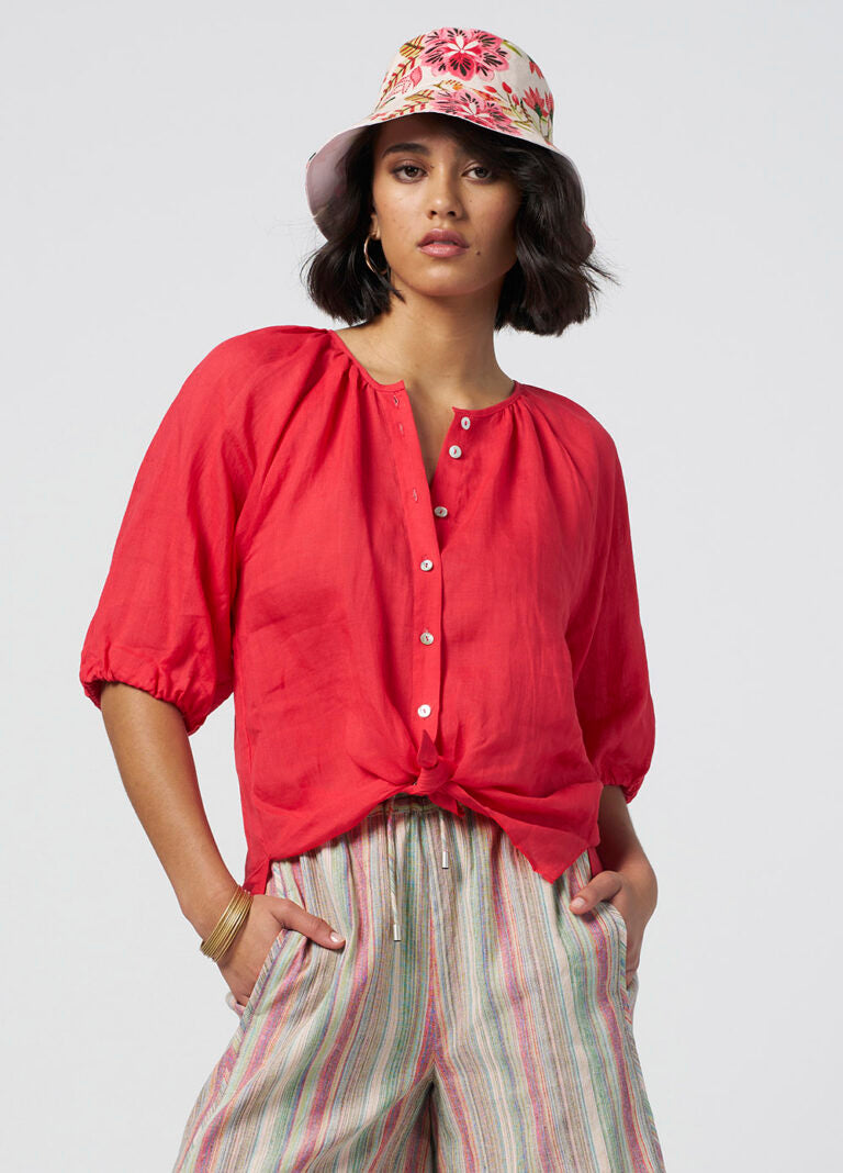 Colourwheel Blouse - Red