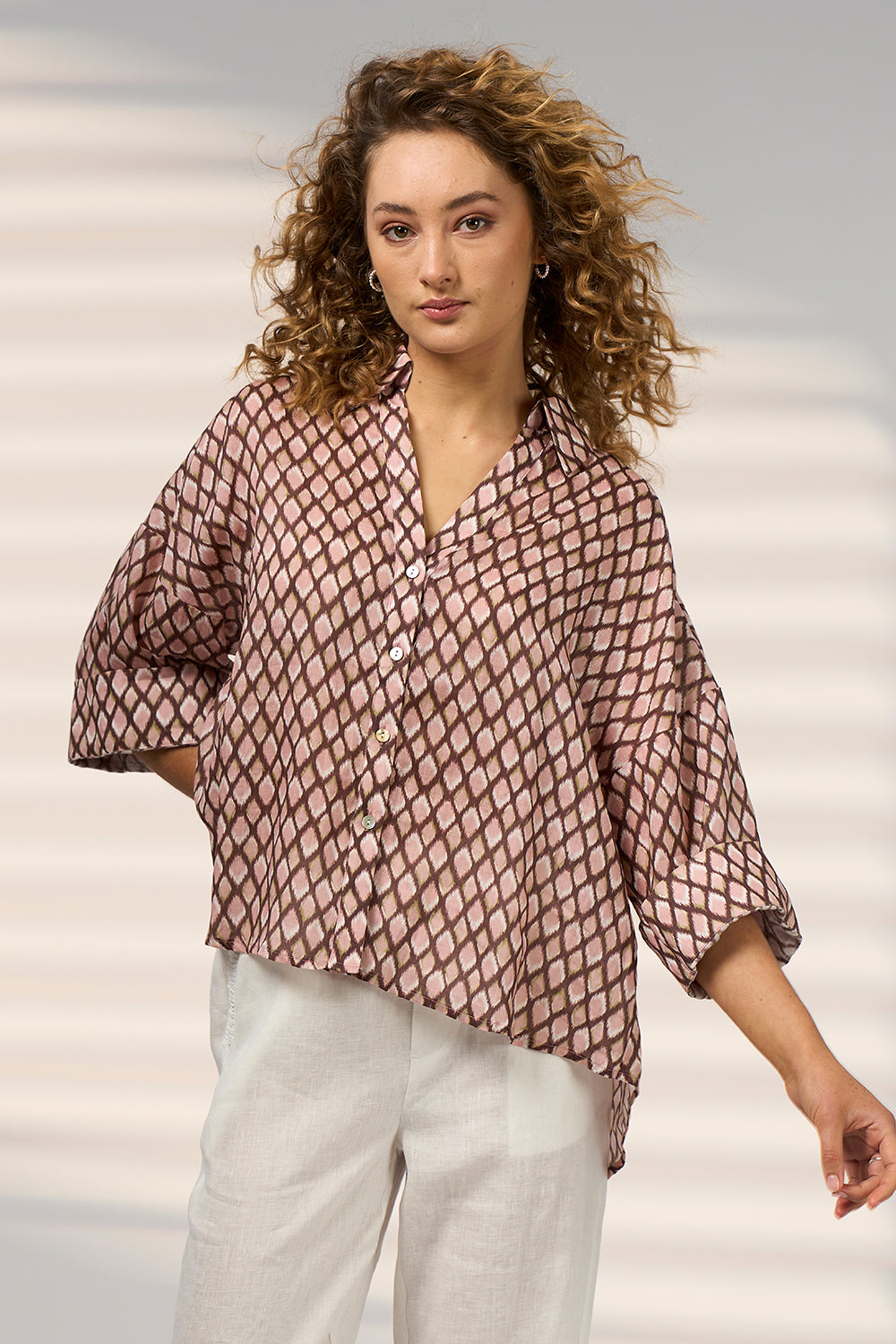 Double Up Shirt - Blush Multi