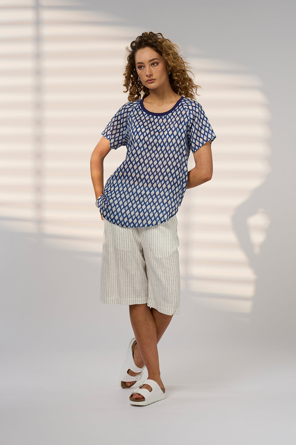 Double Up Tee - Blue Multi
