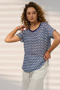 Double Up Tee - Blue Multi