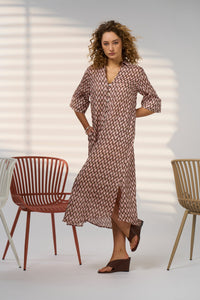 Double Up Shirt Dress - Blush Multi