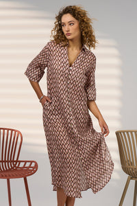 Double Up Shirt Dress - Blush Multi