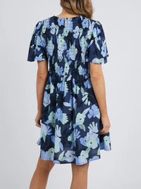 Magnolia Dress - Navy Magnolia Print