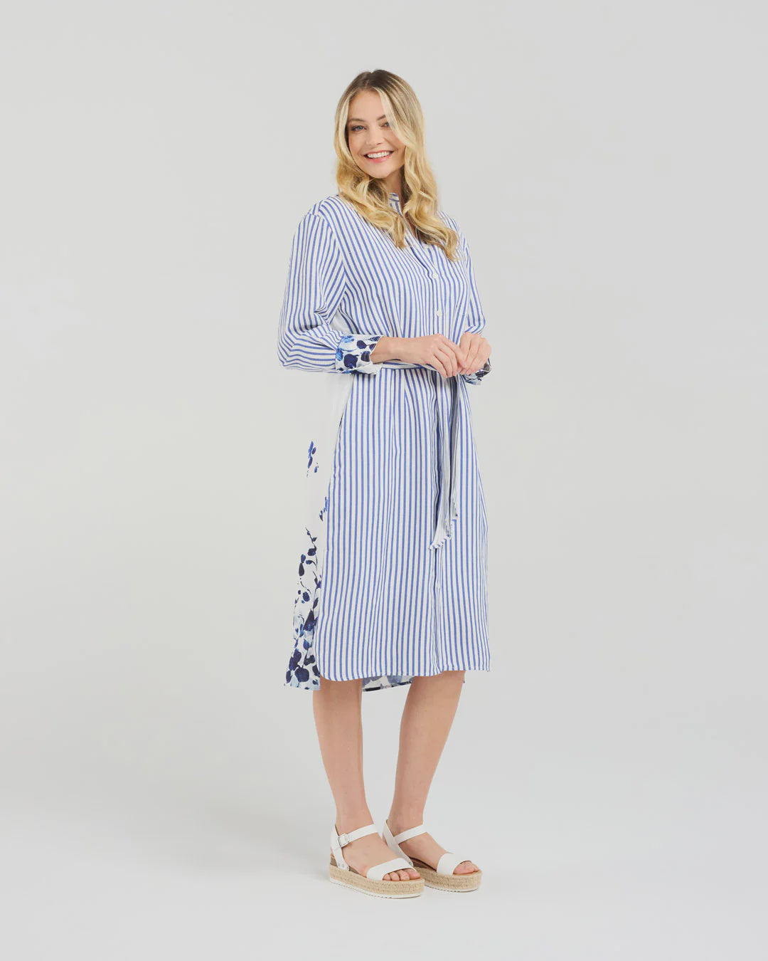 Margot Print Back Shirt Dress - Floating Petals