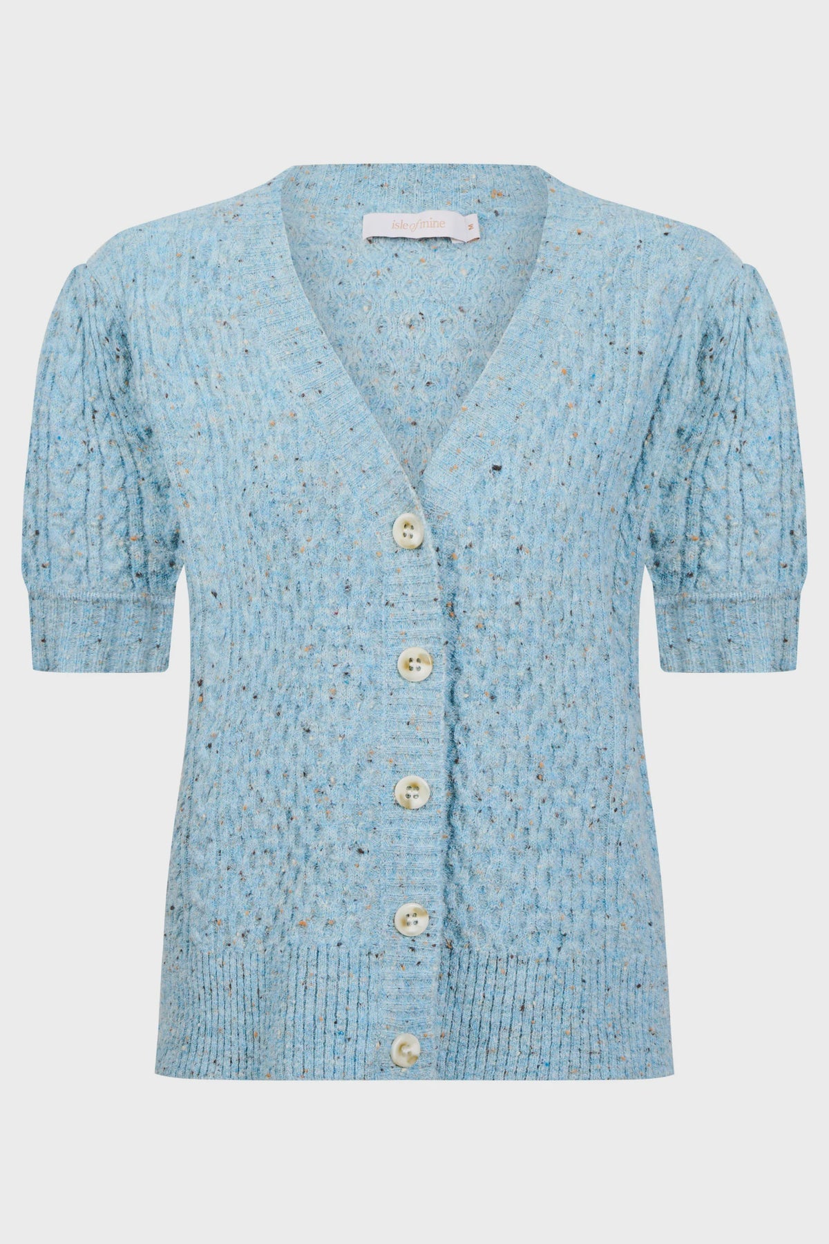 McKenna Short Sleeve Knit Cardigan - Ice Blue