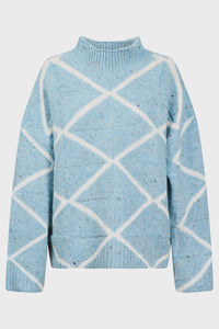 Mckenna Diamond Jumper - Ice Blue