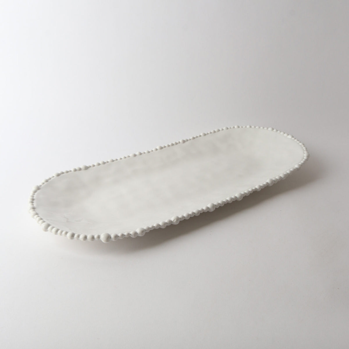 Melamine Pearl Platter 53cm - White