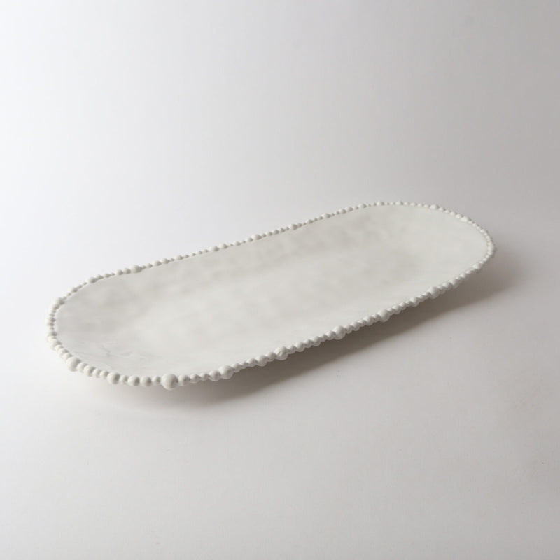 Melamine Pearl Platter 53cm - White