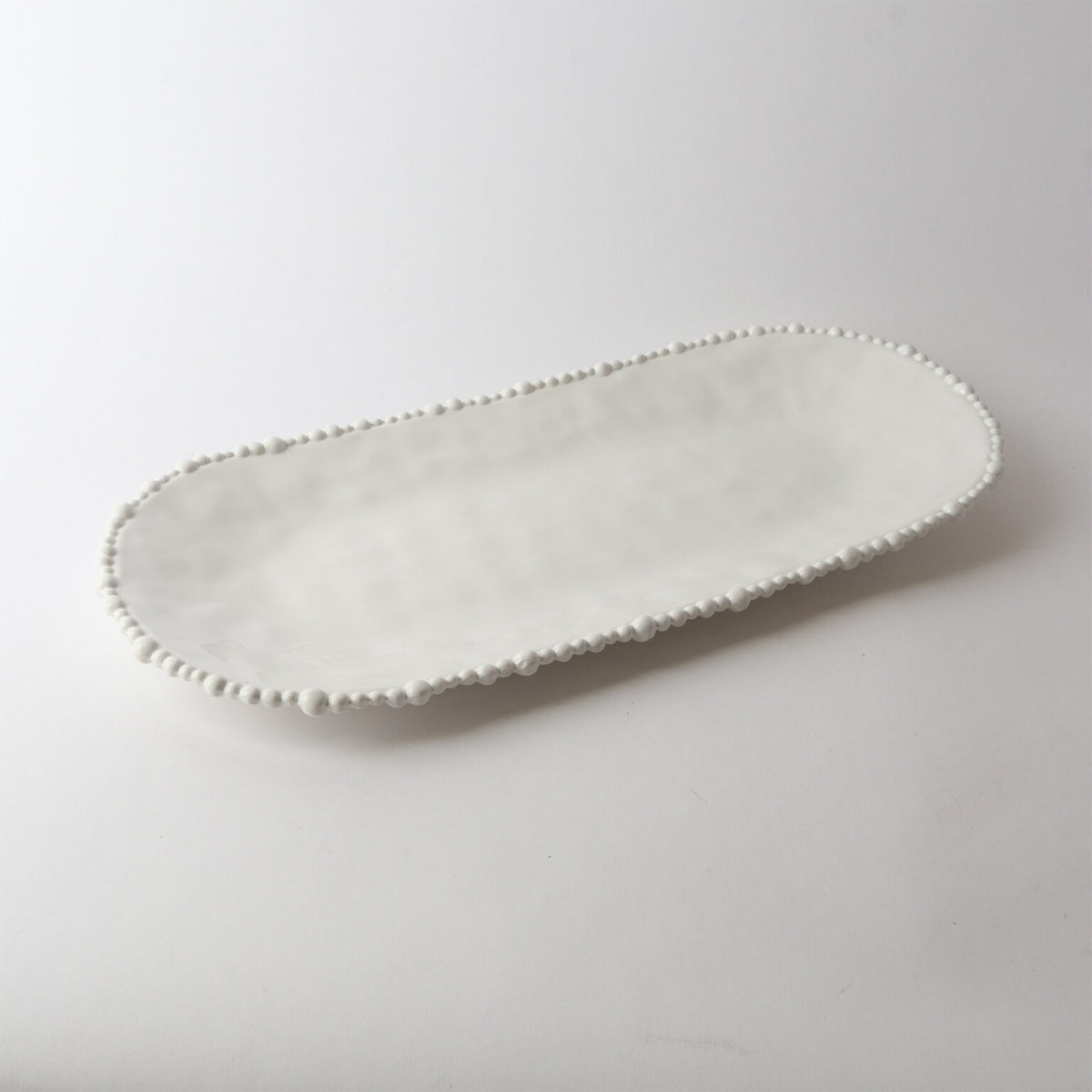 Melamine Pearl Platter 53cm - White