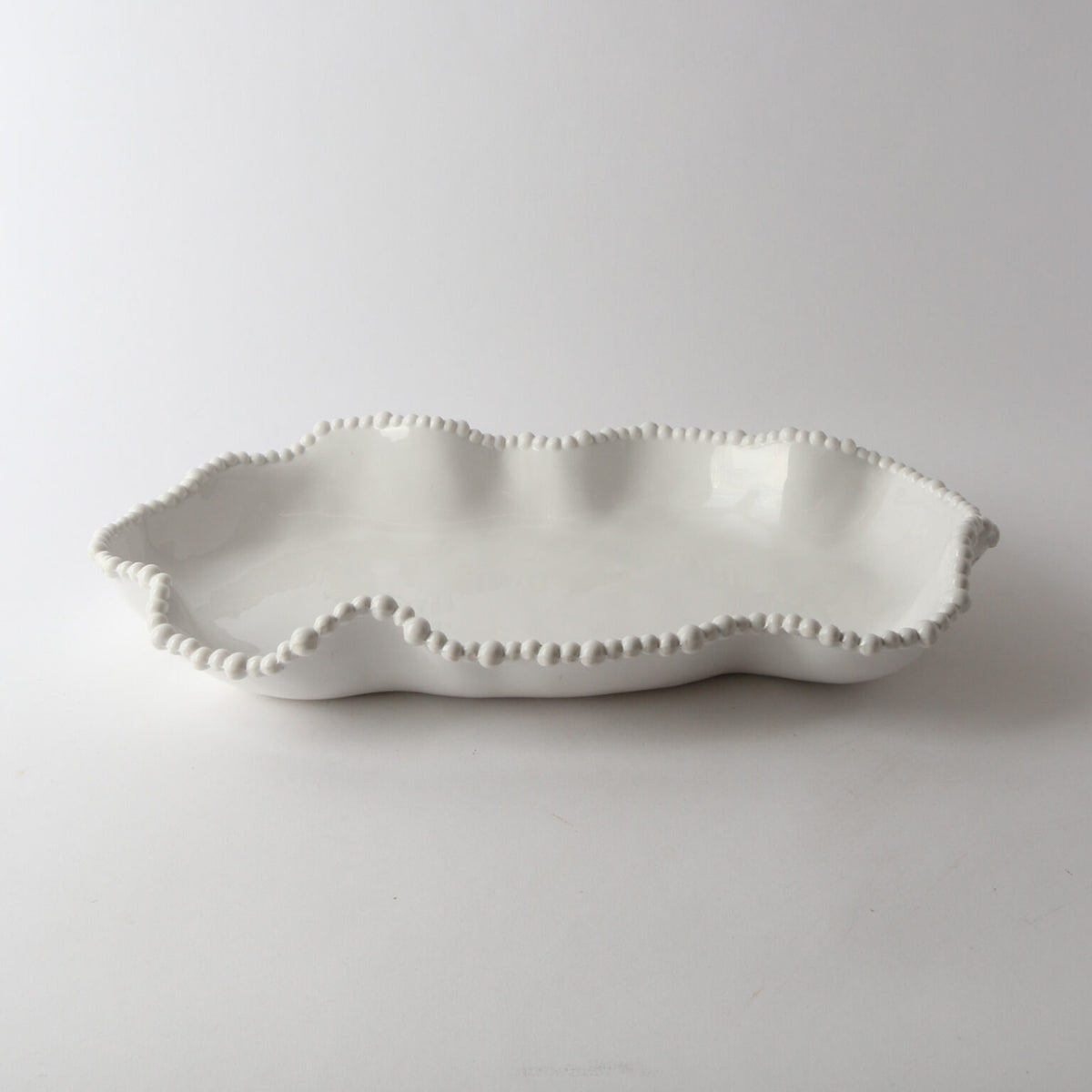 Melamine Pearl Serving Dish - White