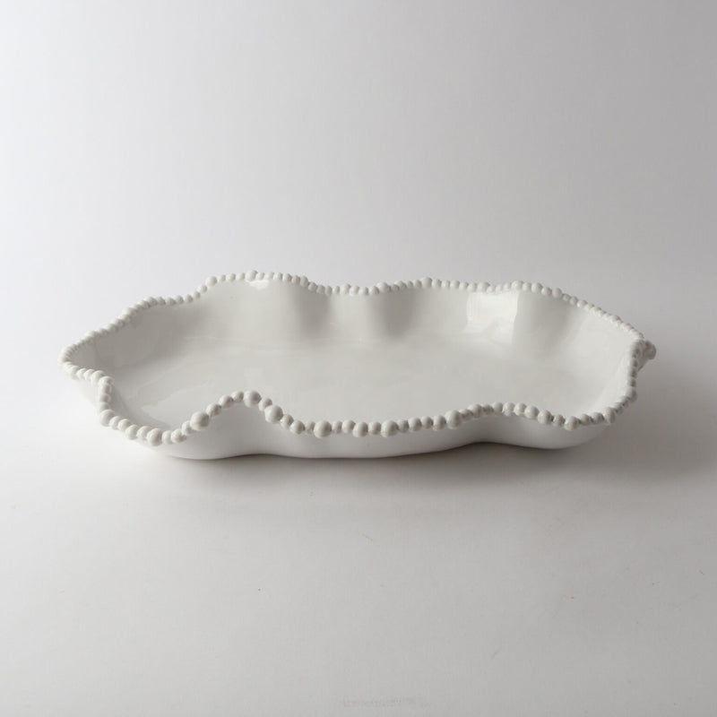 Melamine Pearl Serving Dish - White