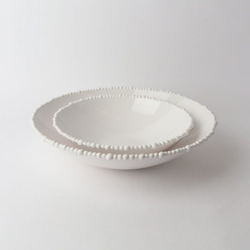 Melamine Pearl Tapered Bowl 38cm - White