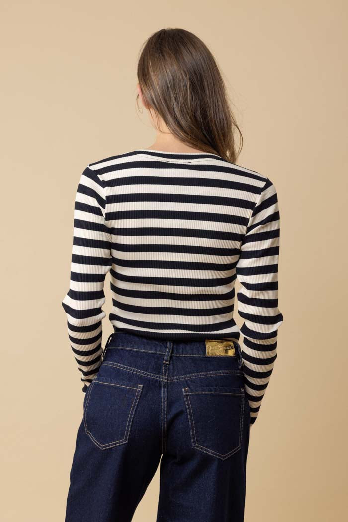 Merrie Top - Striped Black