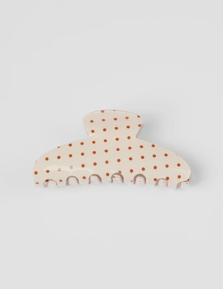Hair Claw Mini Dot - Brown