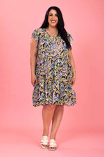 Miriam Dress - Blue Floral