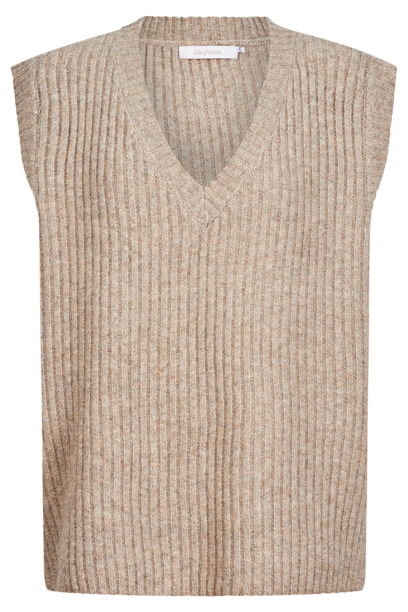 Miru Knit Vest - Taupe