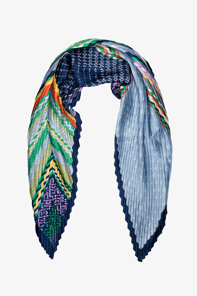 Neck Scarf - Mixprint Blue